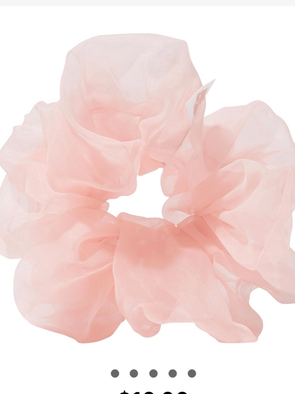 Delicate Pink Organza Scrunchie CLOUD MANE NWOT